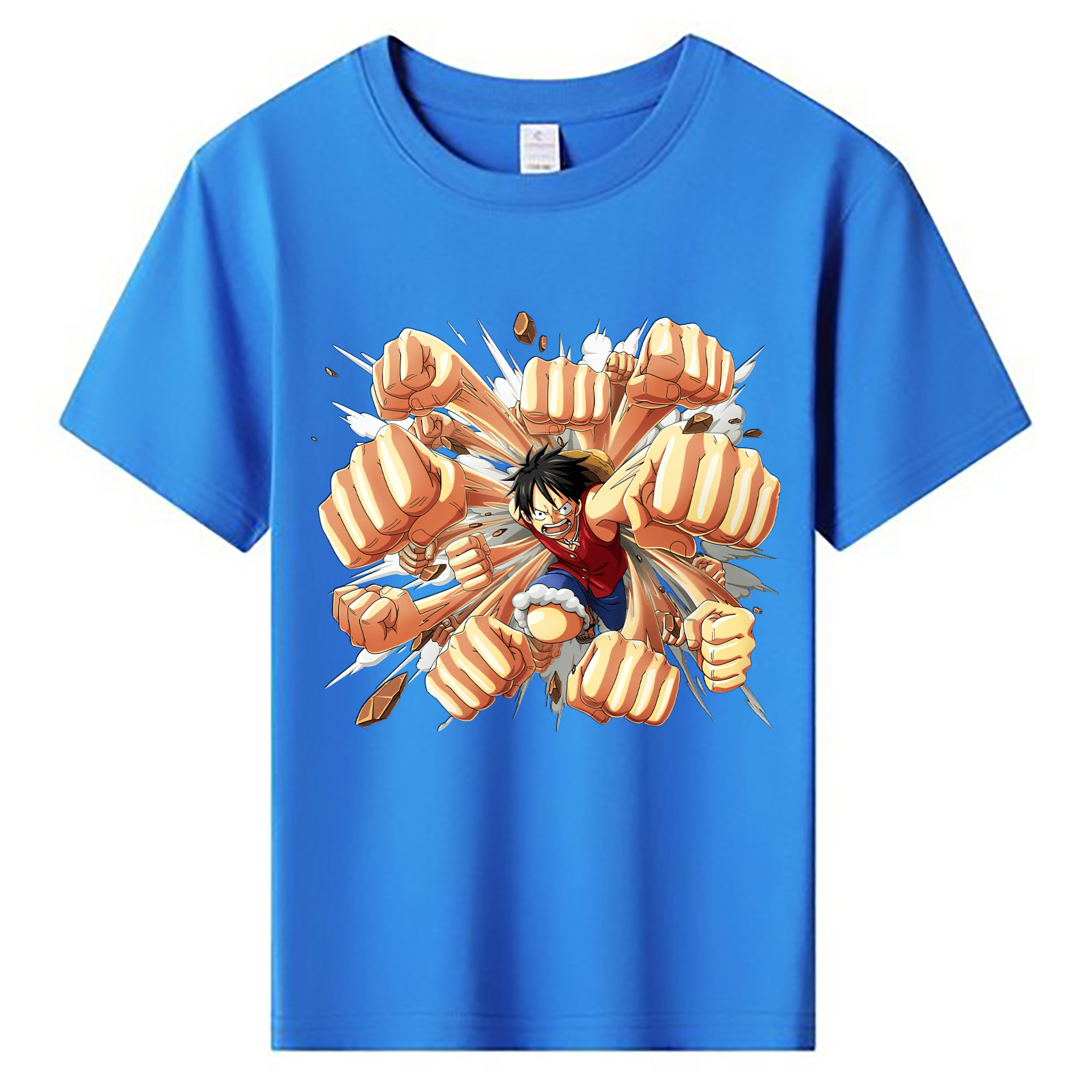 （画像用） ワンピース モンキー・D・ルフィ ONE PIECE Monkey D. Luffy 綿100％キッズTシャツ（フロントプリント）